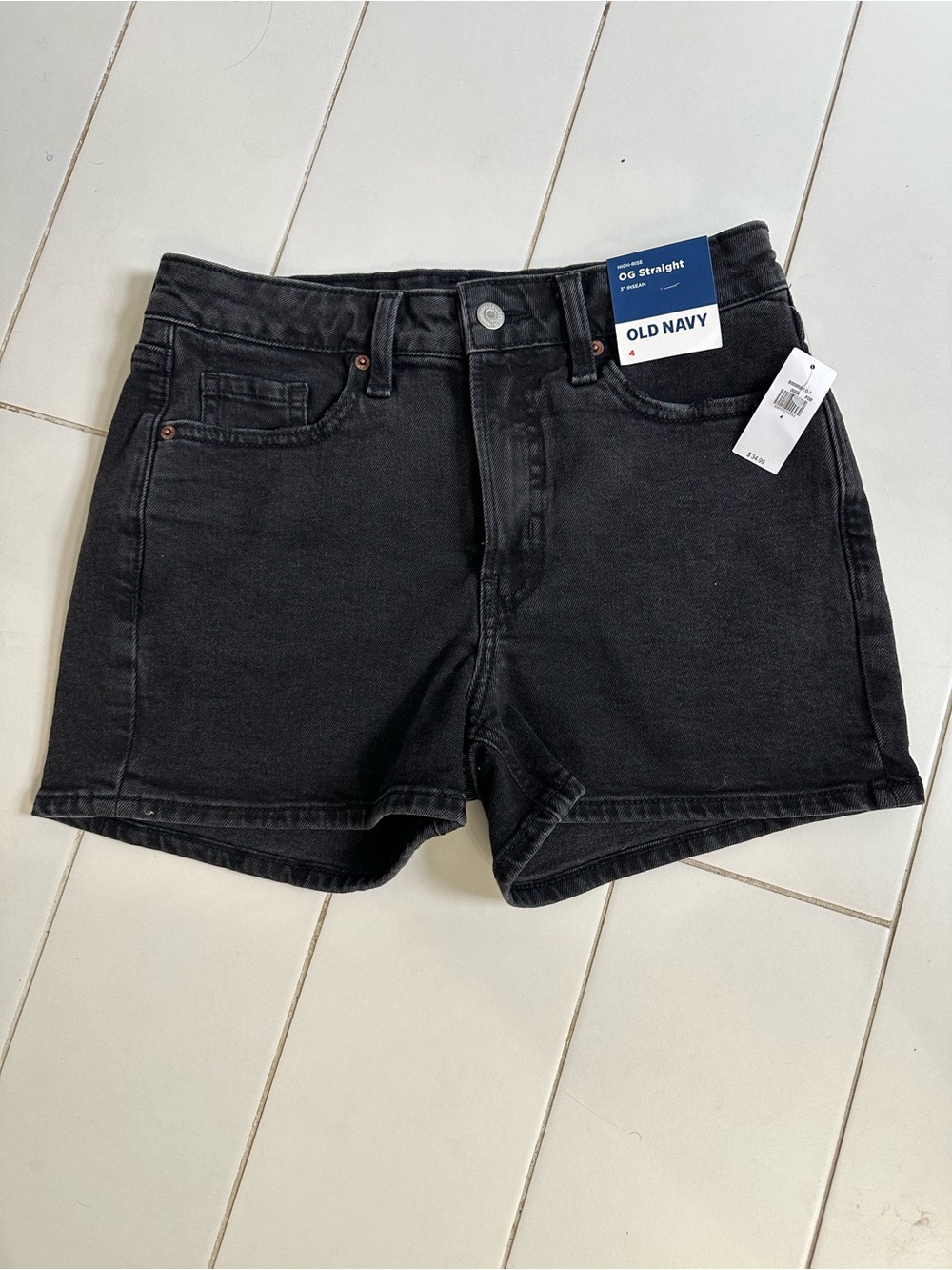 Old Navy Black Denim Shorts NWT